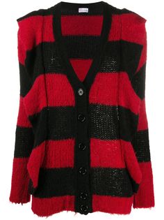 RedValentino длинный кардиган в полоску