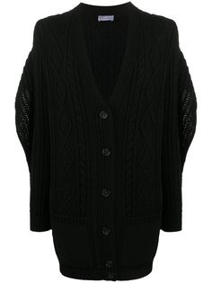 RedValentino кардиган макси с оборками