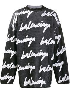 Balenciaga джемпер с логотипом 3D Scribble