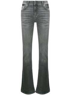 7 For All Mankind расклешенные джинсы скинни завышенной посадки