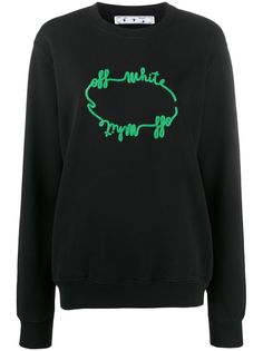 Off-White толстовка свободного кроя с вышитым логотипом