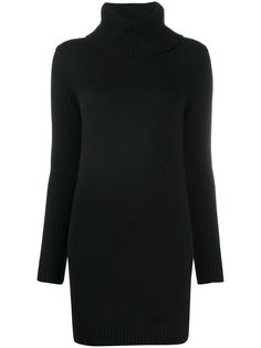 Saint Laurent платье-джемпер с высоким воротником