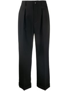 Saint Laurent укороченные брюки строгого кроя