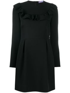 RedValentino платье с длинными рукавами и оборками