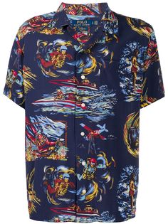 Polo Ralph Lauren рубашка с графичным принтом и короткими рукавами