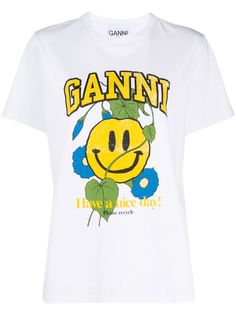 GANNI graphic-print T-shirt