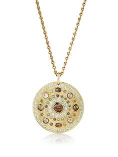 De Beers цепочка с подвеской Talisman Large Medal из золота с бриллиантами