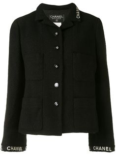 Chanel Pre-Owned однобортный жакет 1995-го года с длинными рукавами