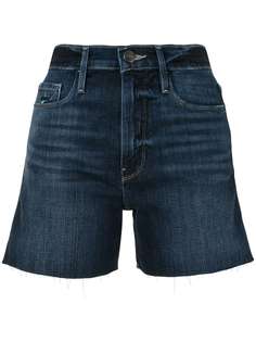 FRAME джинсовые шорты с эффектом потертости