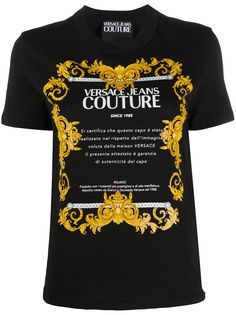 Versace Jeans Couture футболка с графичным принтом