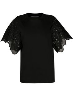 Alberta Ferretti блузка с английской вышивкой