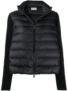 Moncler пуховик со вставками