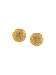 Chanel Pre-Owned серьги 1990-х годов с логотипом CC