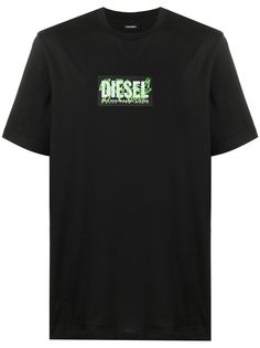 Diesel футболка с нашивкой-логотипом