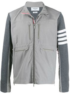 Thom Browne куртка на молнии с полосками 4-Bar