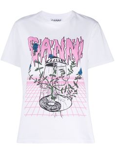 GANNI graphic-print T-shirt