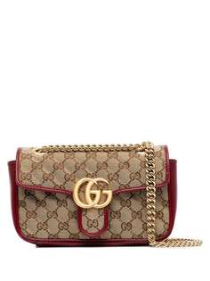 Gucci мини-сумка на плечо с логотипом GG Marmont