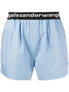T By Alexander Wang шорты с эластичным поясом и логотипом