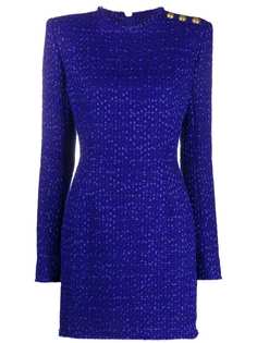Balmain платье из твида букле