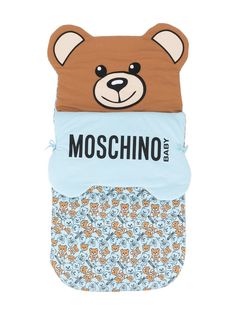 Moschino Kids спальный конверт с логотипом