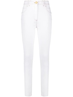 Balmain джинсы скинни с вышивкой