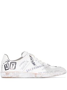 Maison Margiela кроссовки Replica с принтом граффити
