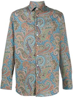 Etro рубашка с принтом пейсли