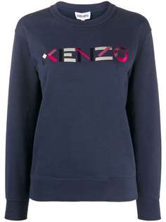 Kenzo футболка с вышитым логотипом и круглым вырезом