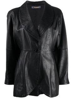 Issey Miyake Pre-Owned приталенная куртка с воротником-шалькой 1980-х годов