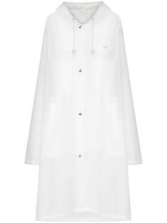 Vetements плащ с капюшоном и логотипом