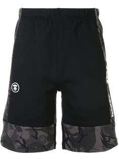 AAPE BY *A BATHING APE® спортивные шорты с контрастными вставками