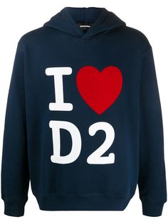 Dsquared2 худи с принтом I Heart D2