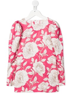 Monnalisa блузка с цветочным принтом