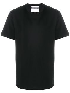 Moschino футболка с нашивкой-логотипом