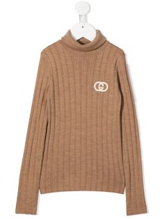 Gucci Kids водолазка с логотипом Interlocking G