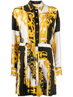 Versace Baroque-print shirt dress