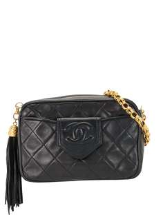 Chanel Pre-Owned стеганая сумка на плечо с бахромой 1990-х годов