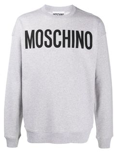 Moschino logo print crew neck sweatshirt