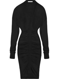 Fenty трикотажное платье со складками и глубоким вырезом
