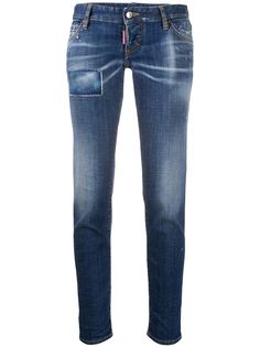 Dsquared2 джинсы скинни с эффектом потертости