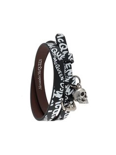 Alexander McQueen браслет Skull с принтом граффити