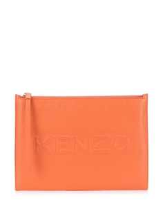 Kenzo клатч на молнии с тисненым логотипом