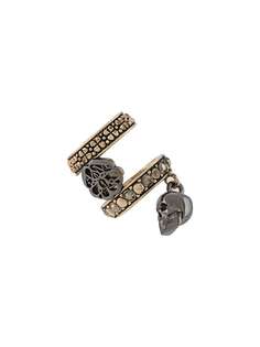 Alexander McQueen серьга-кафф с подвеской Skull