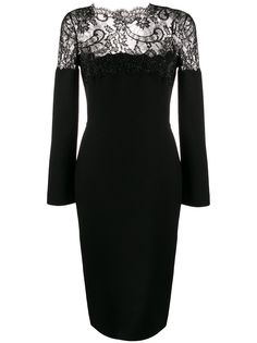 Ermanno Scervino платье с кружевной вставкой