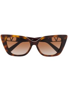 Valentino Eyewear солнцезащитные очки в оправе кошачий глаз с логотипом VLogo