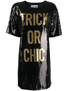 Moschino платье Trick or Chic с пайетками