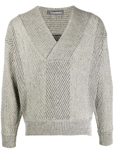 Issey Miyake Pre-Owned джемпер 1980-х годов с V-образным вырезом