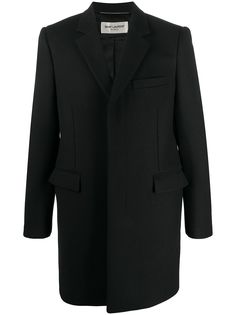 Saint Laurent однобортное пальто
