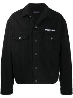 Balenciaga джинсовая куртка с логотипом