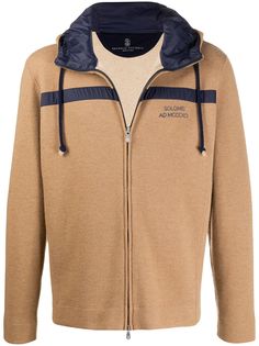 Brunello Cucinelli худи на молнии с кулиской